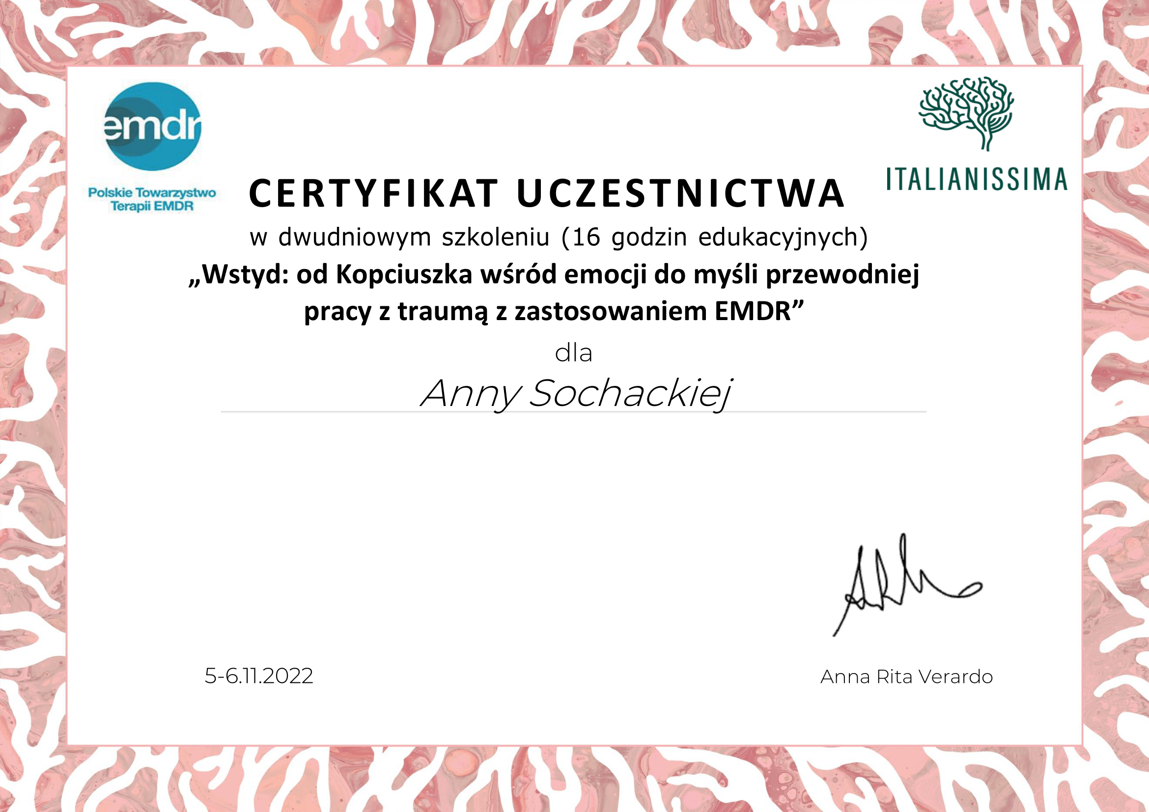 2022 EMDR VERARDO wstyd-1
